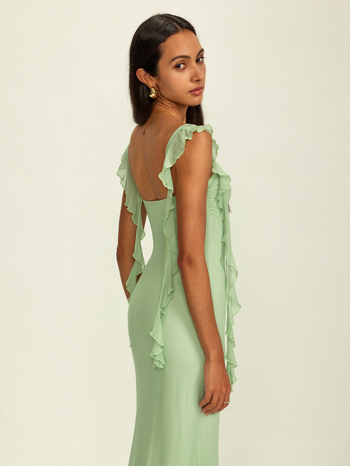 Lettuce Trim Fishtail Dress