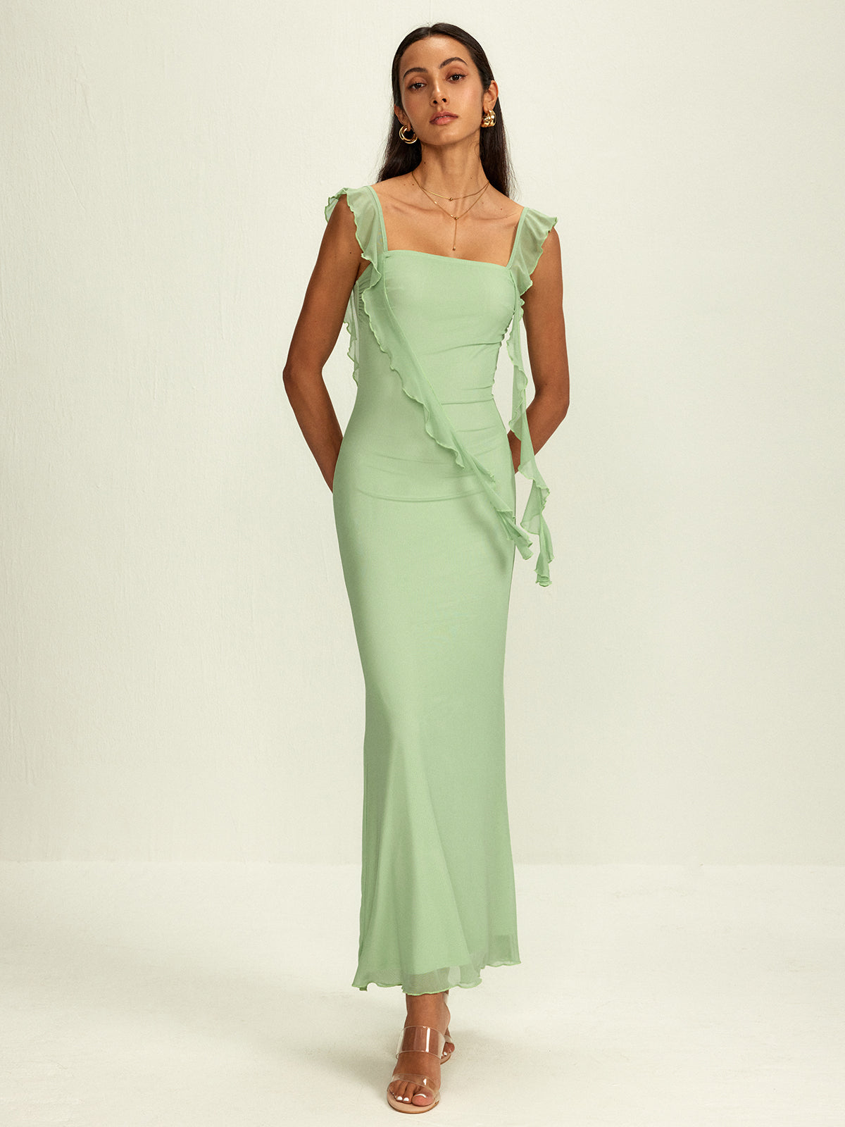 Lettuce Trim Fishtail Dress