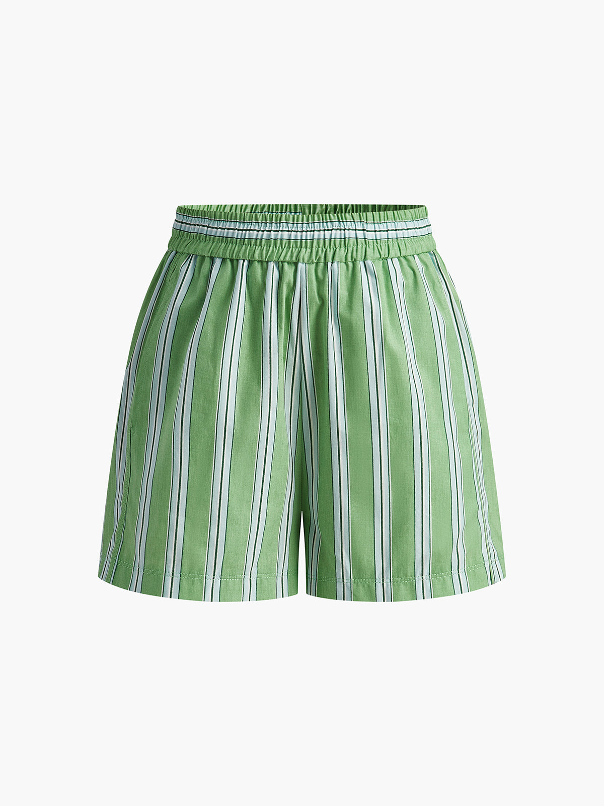 Cotton Pinstripe Baggy Shorts