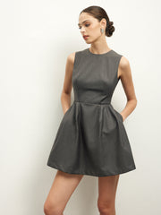 Cutout Backless Panel Dress Without Belt