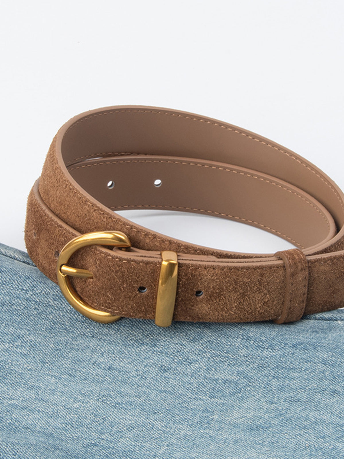 Soft-Buckle Leather Belt