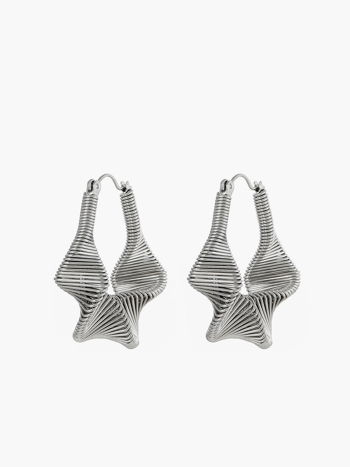 Twist Wave Pendant Earrings