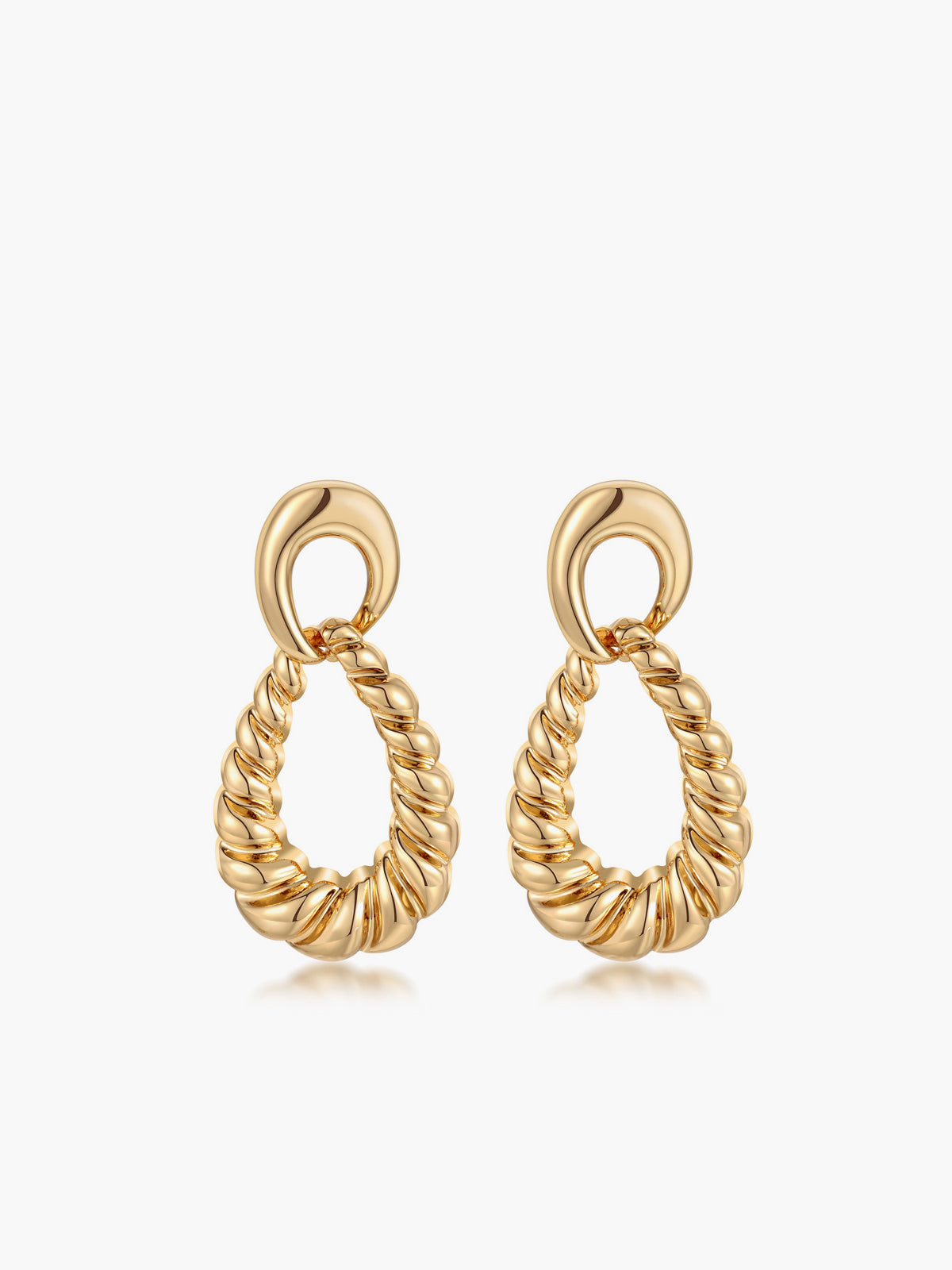 Twist Doorknocker Drop Earrings