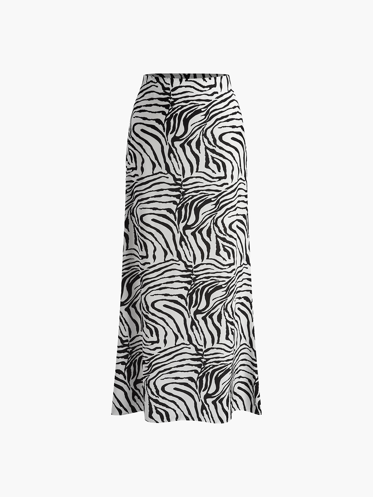 Zebra Printed Maxi Skirt