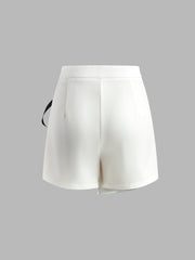 Tie Side Zipper Shorts