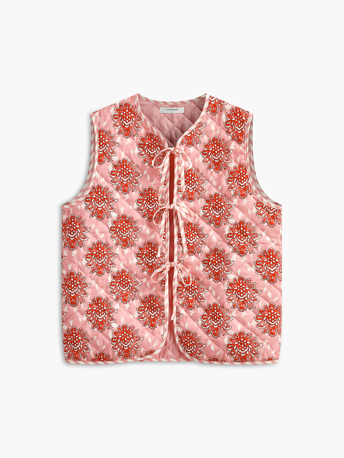 Nuboheme Printed Tie Front Vest