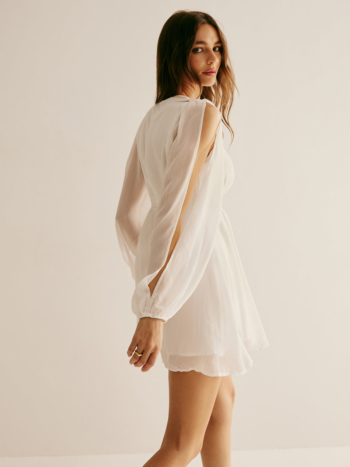 Chiffon Cutout Corset Short Dress