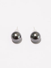 Silver Pearl Stud Earrings