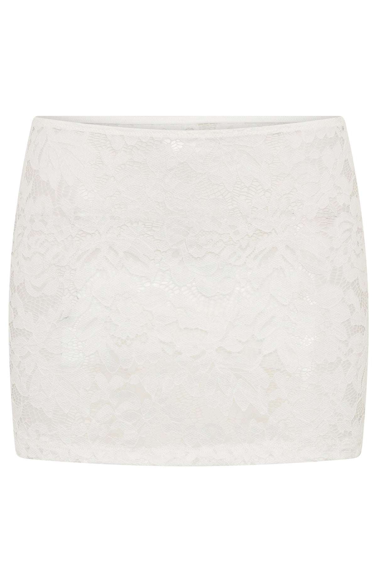Forbidden Fruit Lace Mini Skirt White