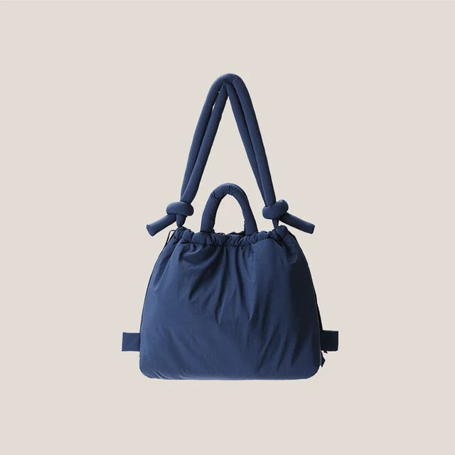 Puffer Tote Bag with Drawstring