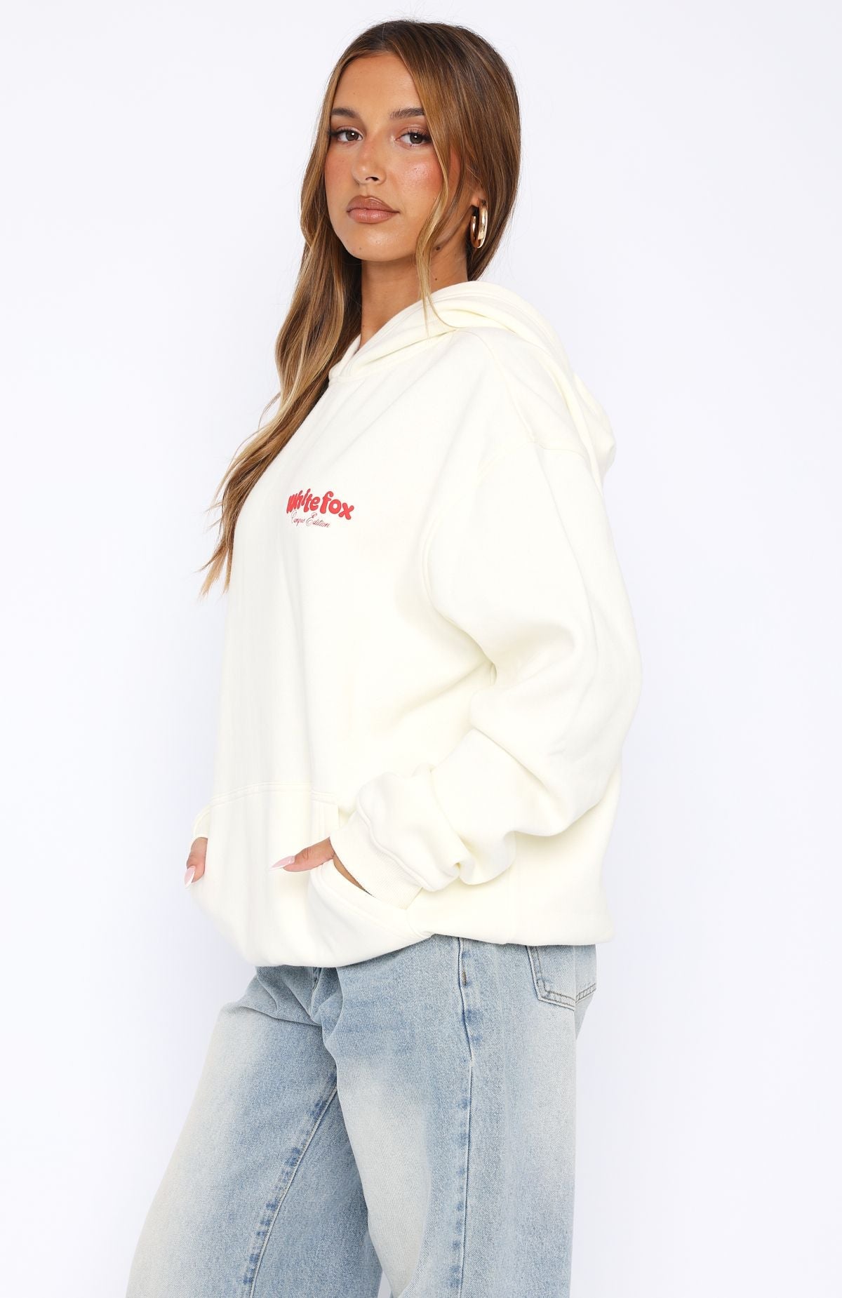 High Above Oversized Hoodie Cream