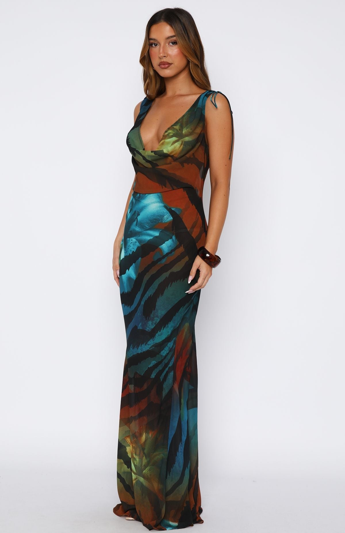 Amore Maxi Dress Teal Mirage