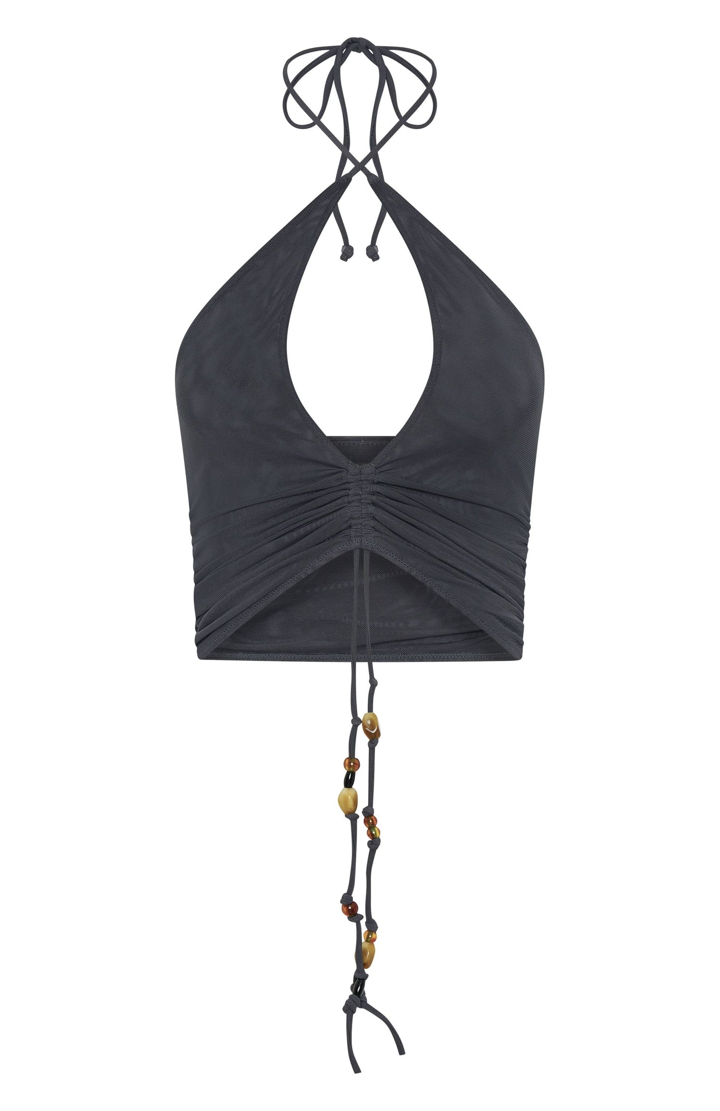 To My Heart Halter Top Charcoal