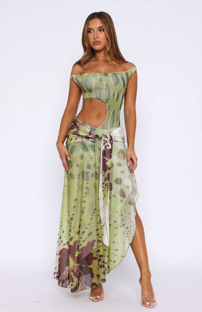 Florence Fling Maxi Dress Moss Blossom