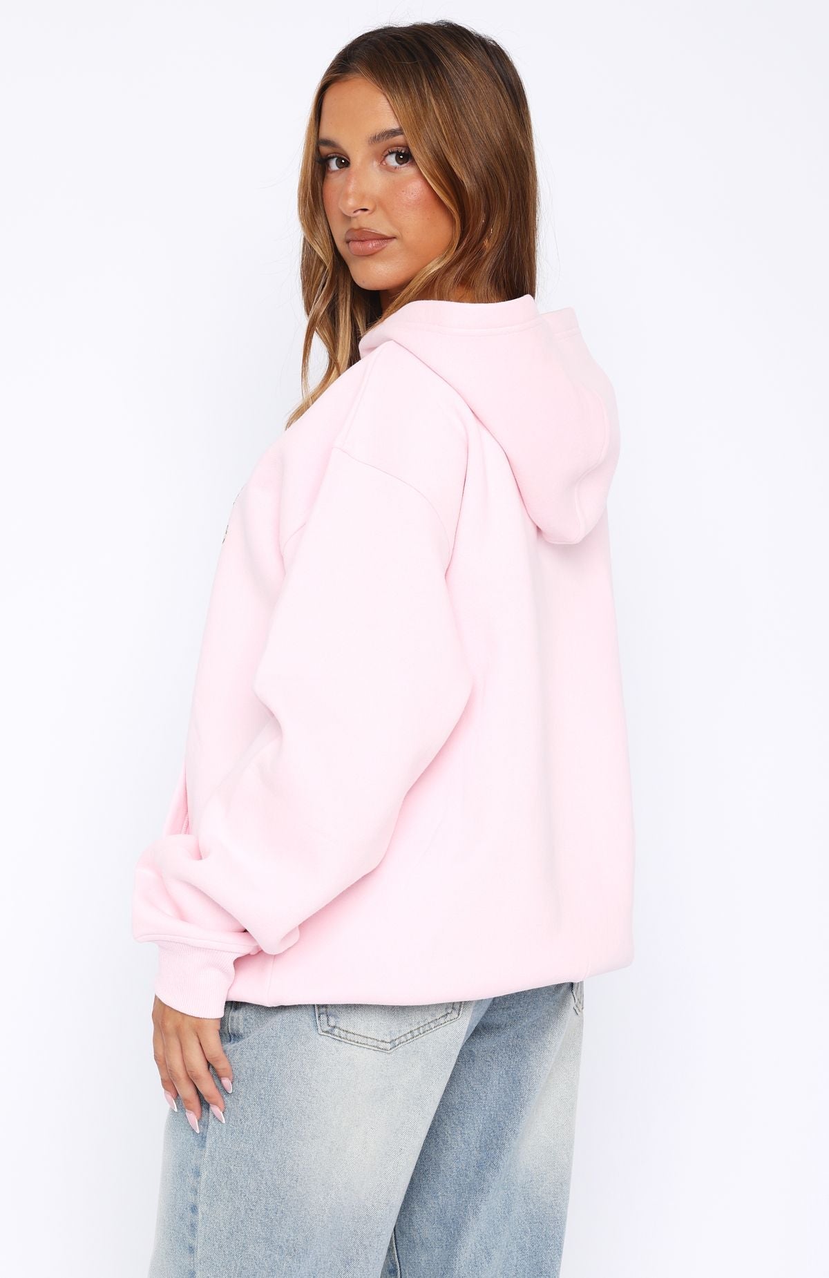 Waiting Long Enough Oversized Hoodie Pink