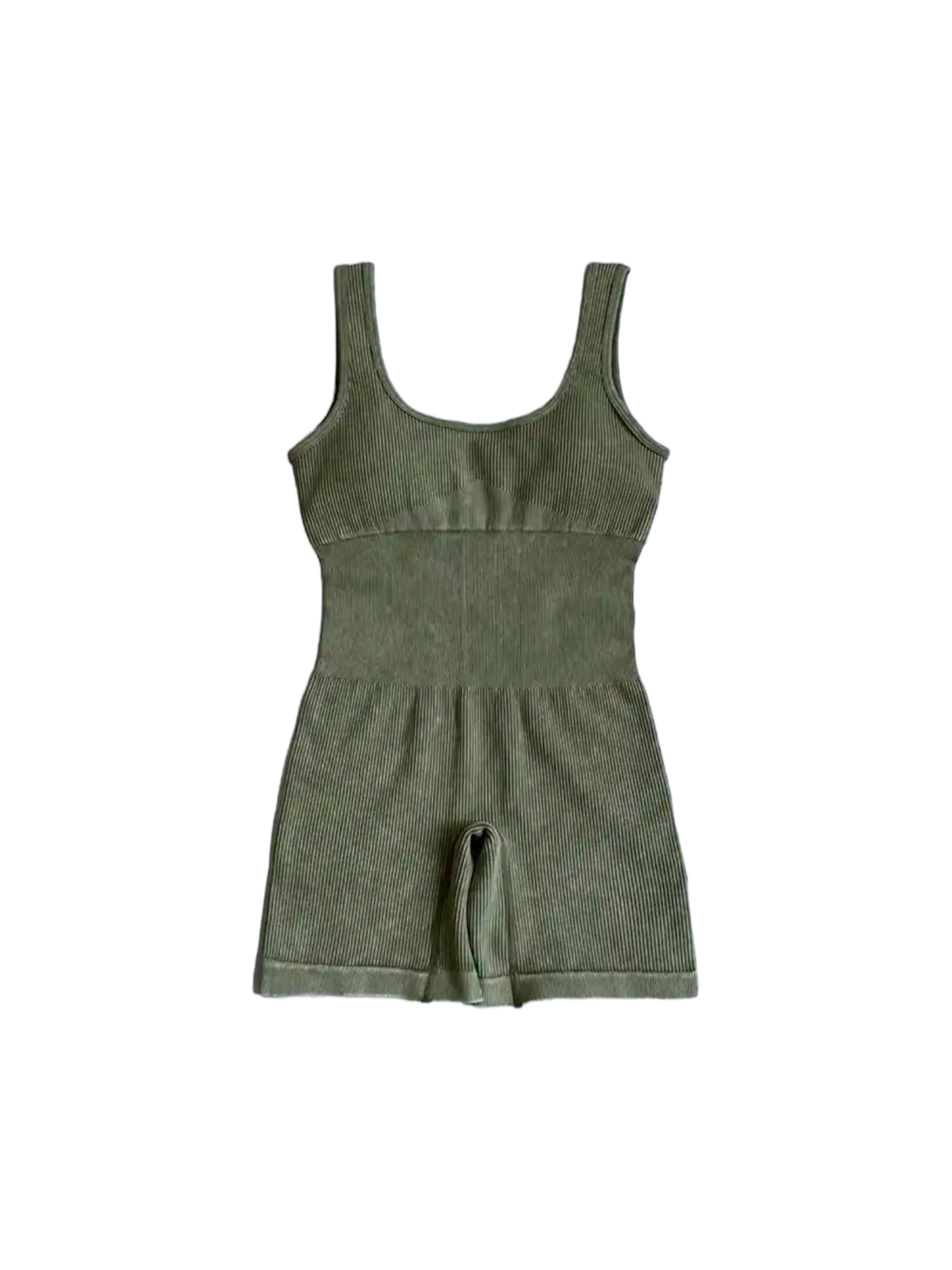 Ribbed Slate Romper