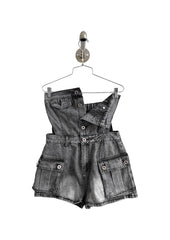 Denim Tube Top Romper