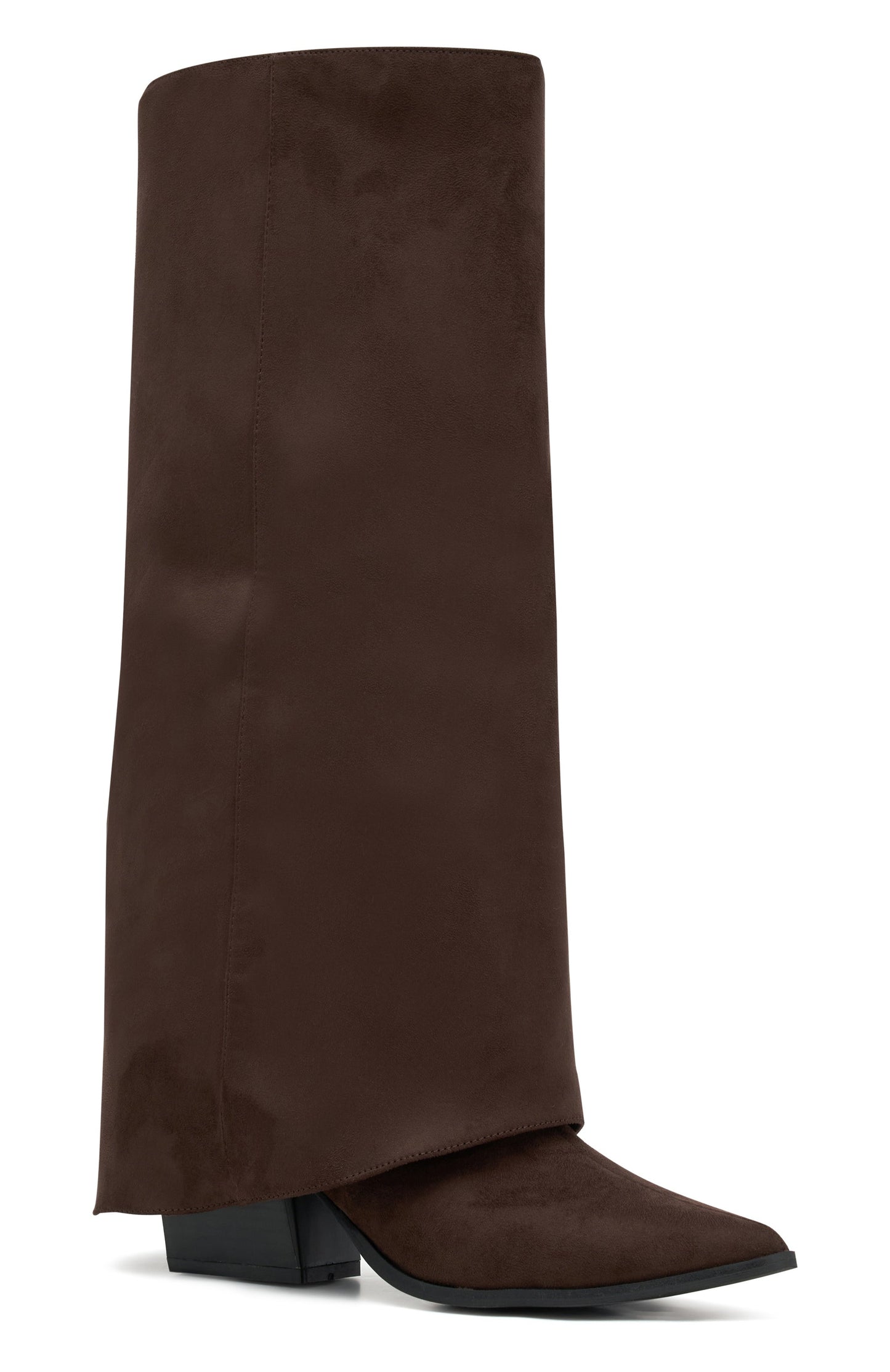 I'm That Girl Knee High Boots Chocolate Faux Suede