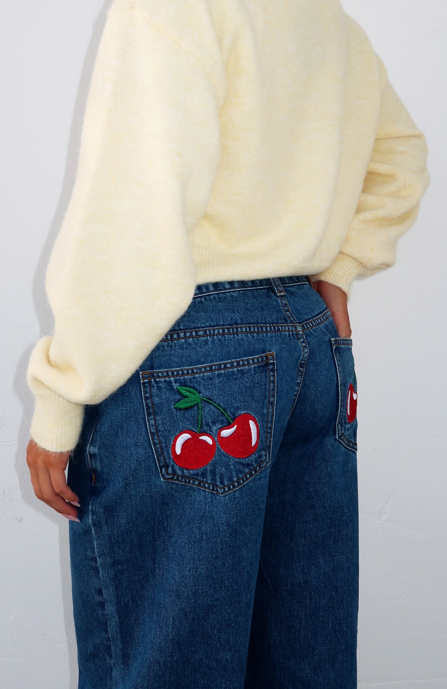 Brianna Low Rise Wide Leg Jeans Admiral Blue