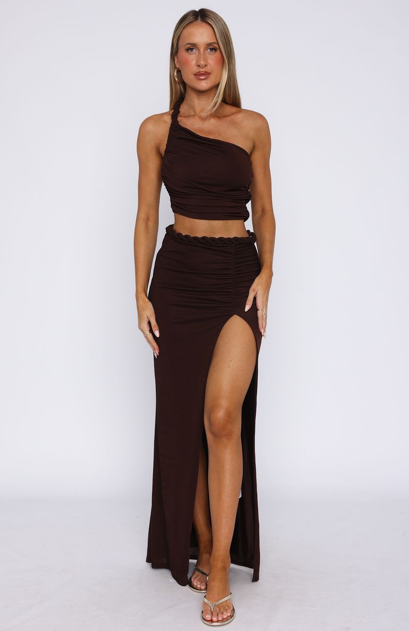 Serenade Me Maxi Skirt Chocolate