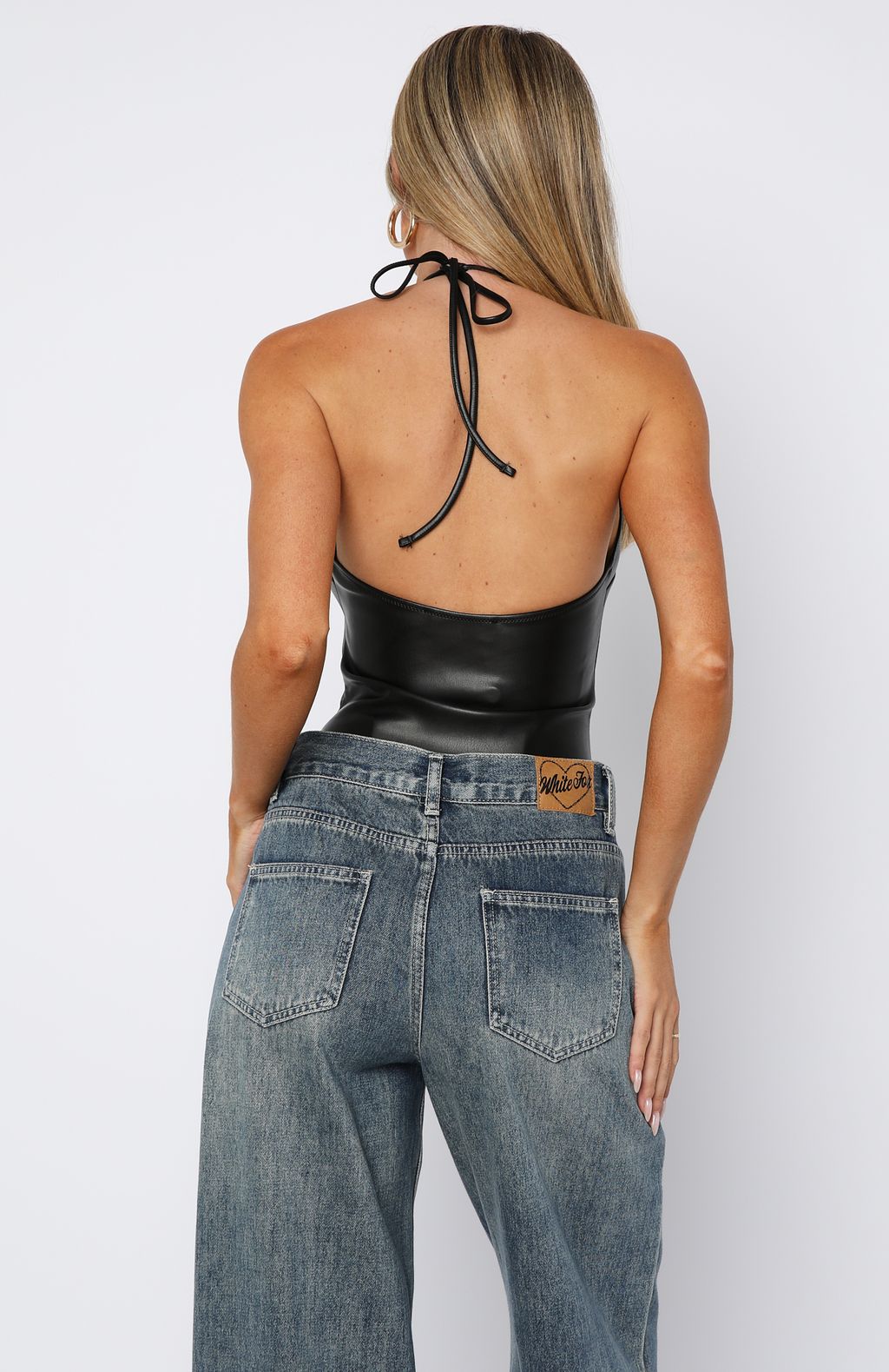 I Think I'm Ready PU Bodysuit Black