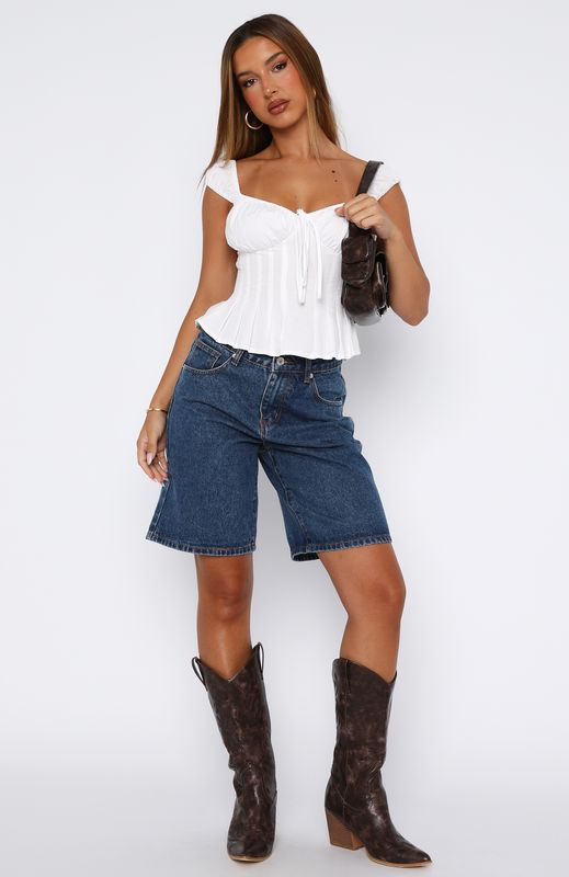 Bella Denim Shorts Dark Blue