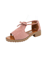 Buckle Roman Shoes Solid Color Low-heeled Sandals