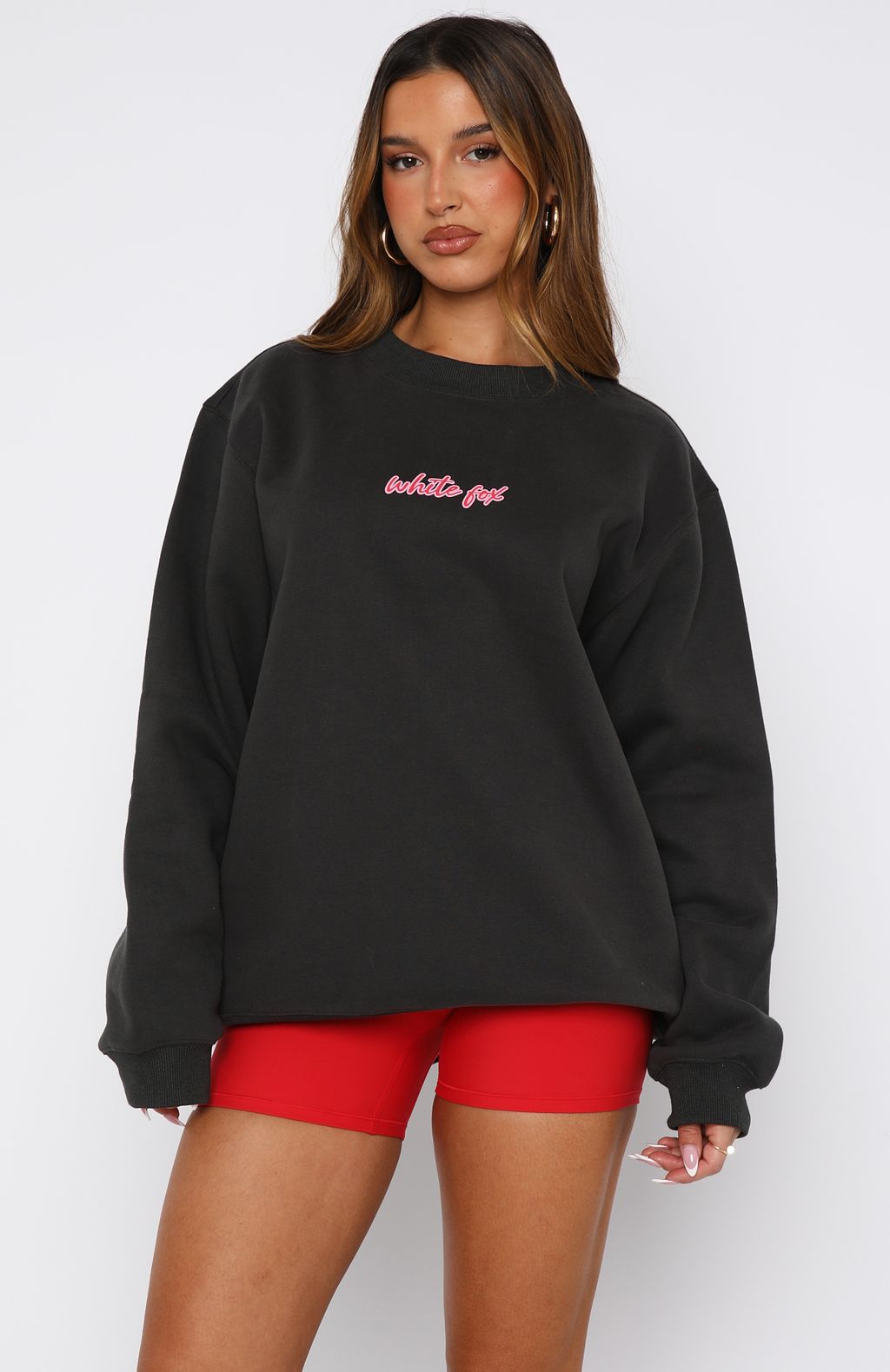 Save Your Heart Oversized Sweater Charcoal