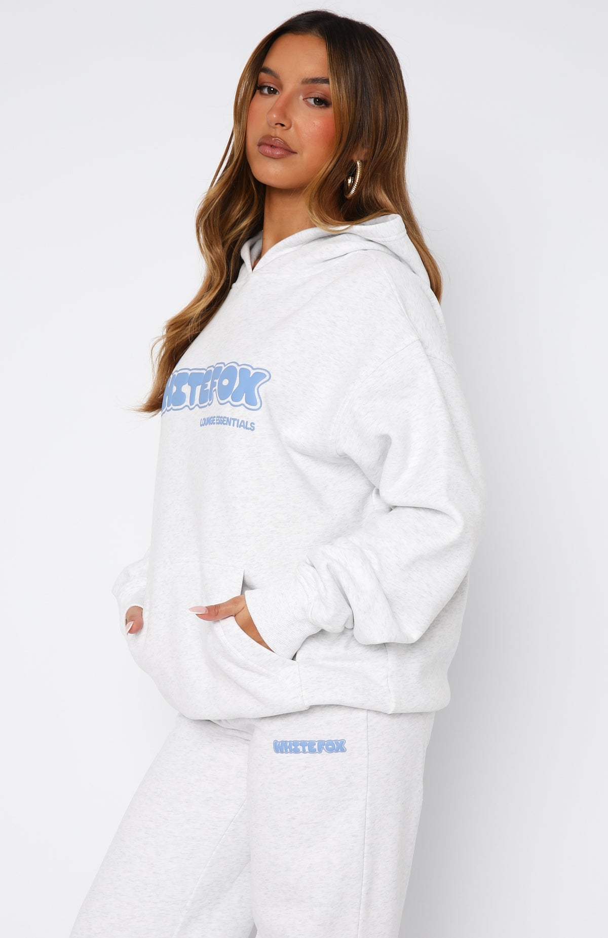 Give It A Try Oversized Hoodie Grey Marle