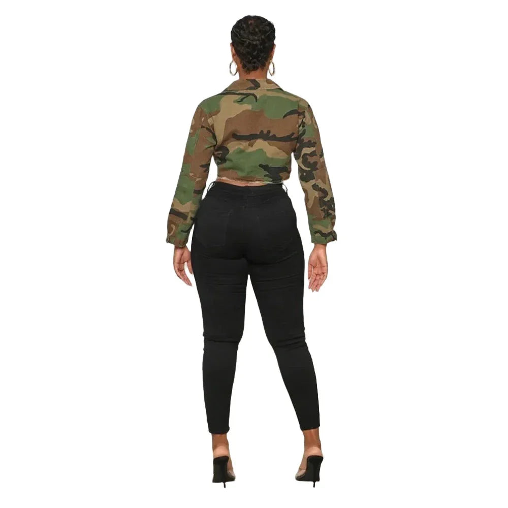 Cropped Camo Jacket