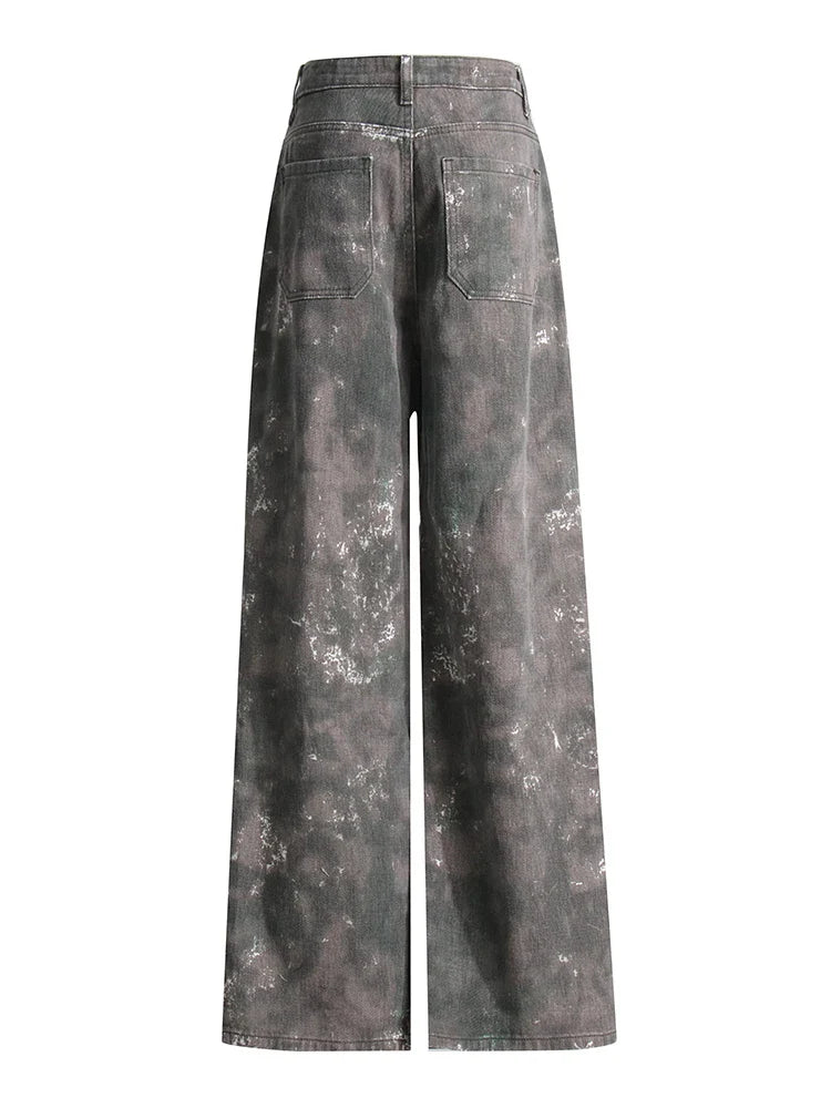 Camo Multi-Pockets Wide-Leg Pants