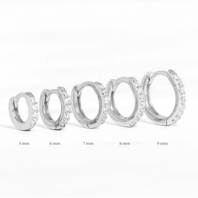 925 Micro Hoop Zircon earrings