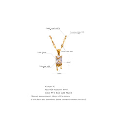 Necklace with Cubic Zirconia Pendant