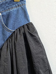 Designer Denim Skirt with Pants