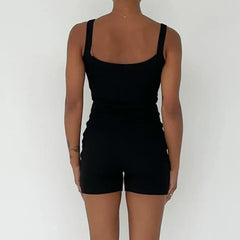 Ribbed Sleeveless Playsuit