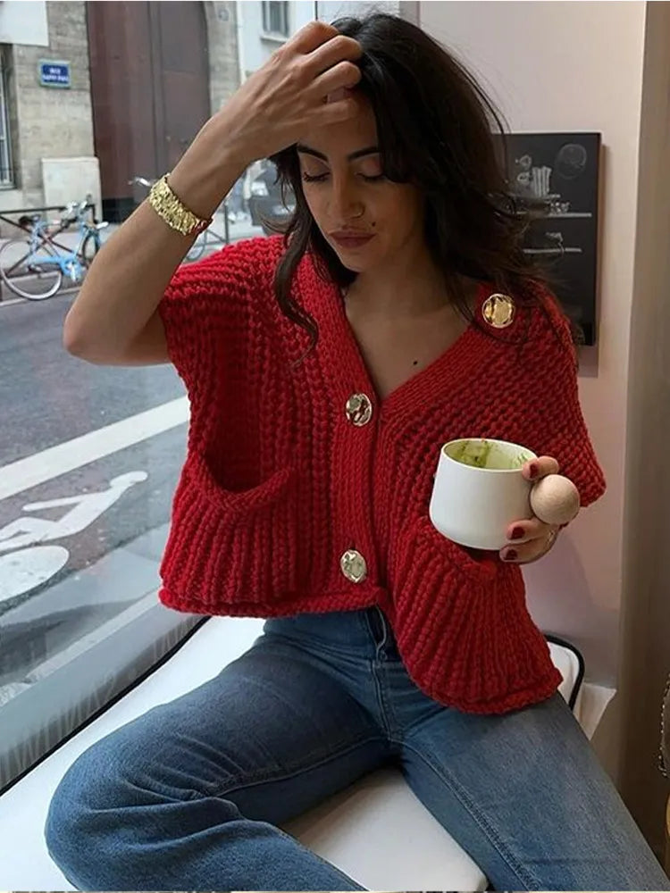 Red Knitted Vest