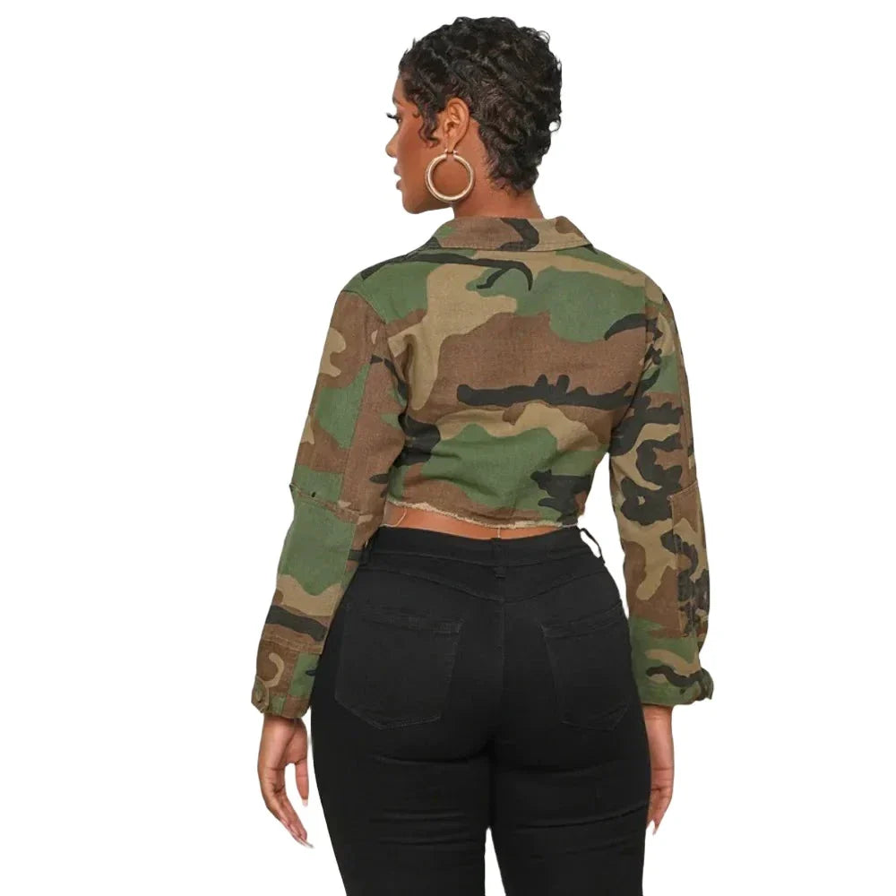 Cropped Camo Jacket