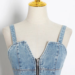 PATCHWORK DENIM DRESS