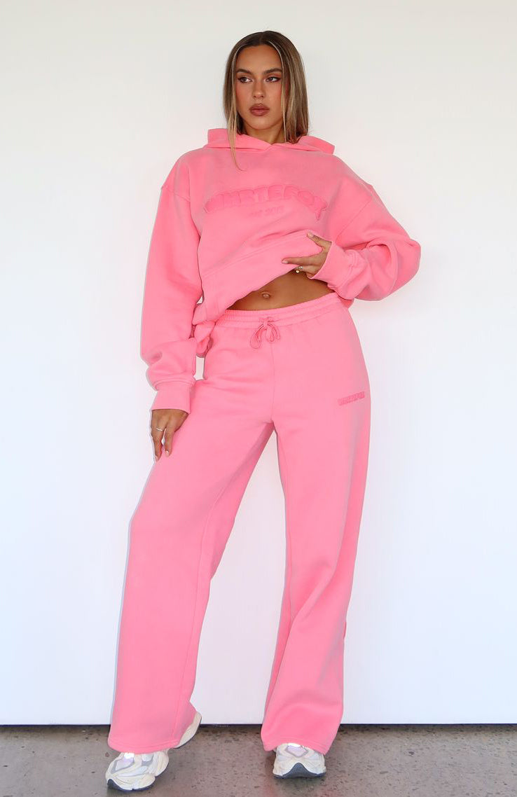 Don't Even Try Wide Leg Sweatpants Melon