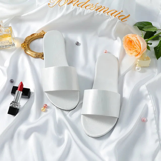 Satin Slippers for The Bride