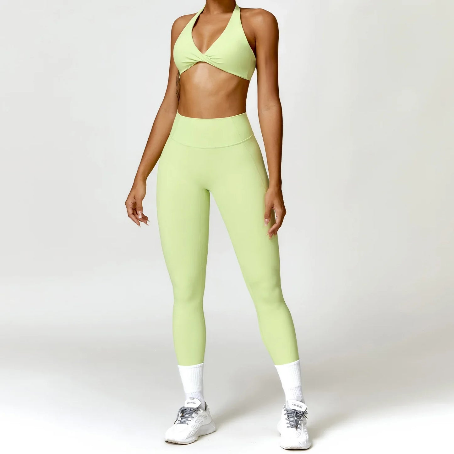 Bralette V-Shaped and Leggings Yoga 2 piece Set