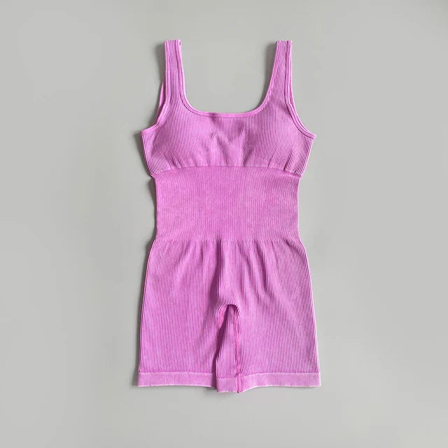 Ribbed Tank Top Rompers