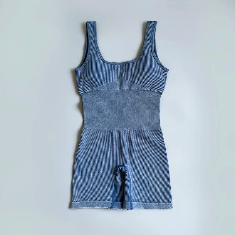 Ribbed Tank Top Rompers