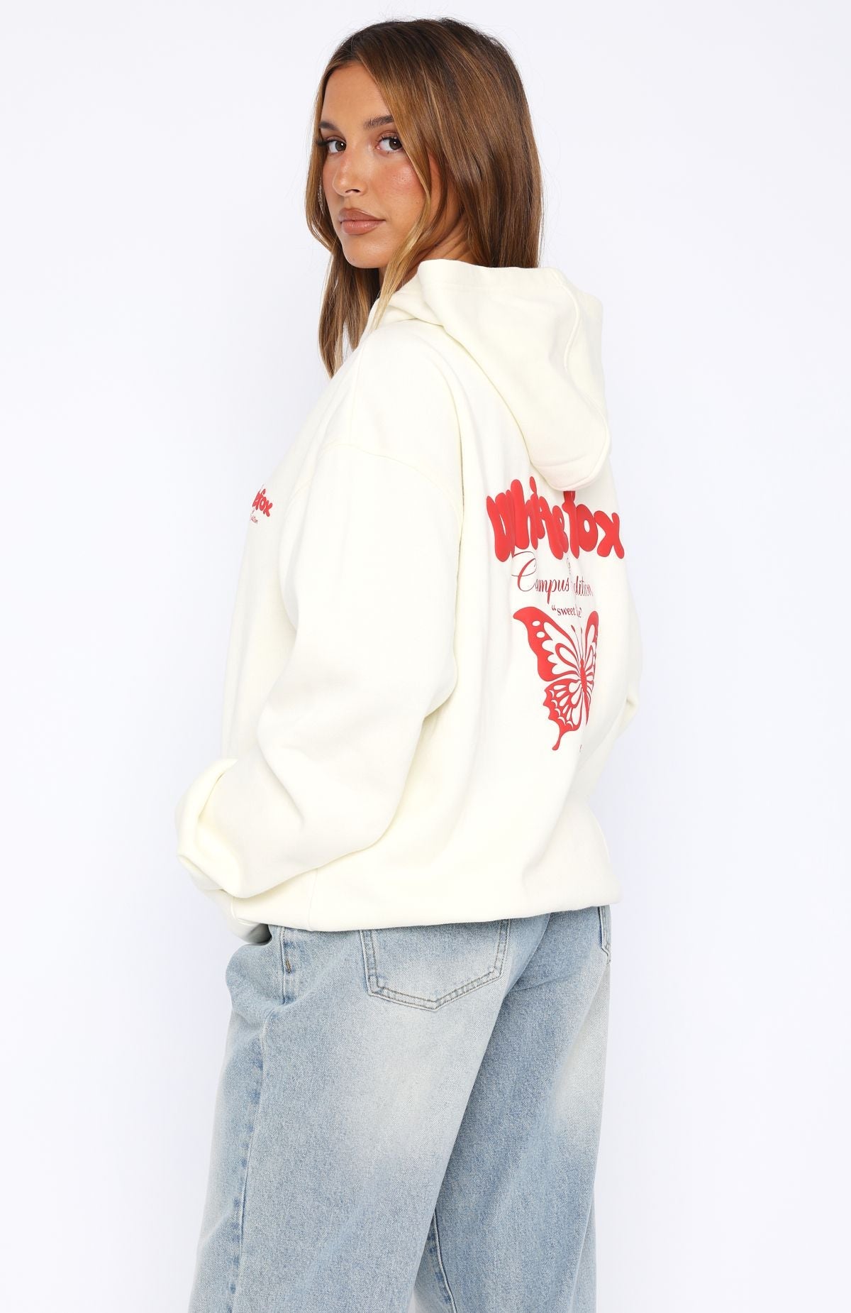 High Above Oversized Hoodie Cream