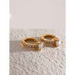 Gold Huggie hoop earrings