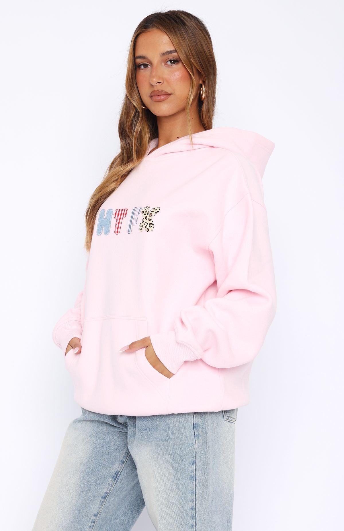 Waiting Long Enough Oversized Hoodie Pink