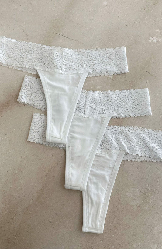 To Hold You 3-Pack Underwear Set White