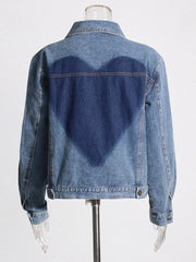 Patchwork Lapel Denim Jacket