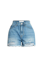 High Rise DENIM SHORTS JEANS