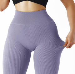 High-Waisted Ribbed Leggings